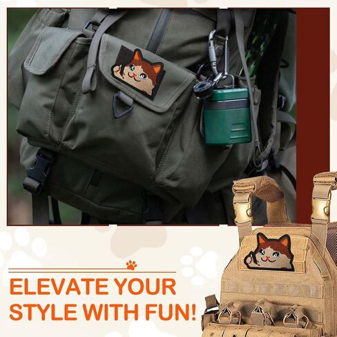 Funny Velcro Patches - Cat Meme Morale Patches Velcro with Hook and Loop Backing for Backpacks, Dog Harnesses, Hats and Jackets in Saudi Arabia