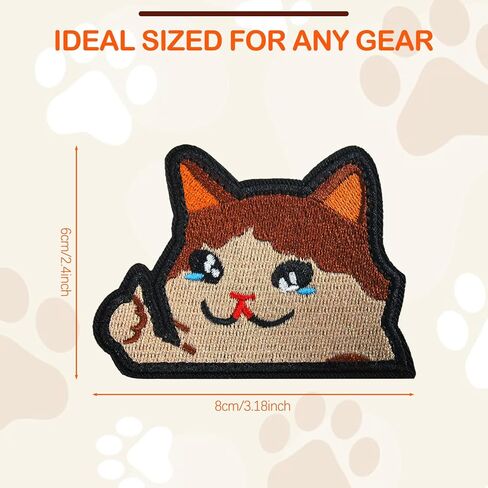 Funny Velcro Patches - Cat Meme Morale Patches Velcro with Hook and Loop Backing for Backpacks, Dog Harnesses, Hats and Jackets in Saudi Arabia
