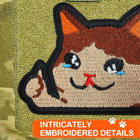 Funny Velcro Patches - Cat Meme Morale Patches Velcro with Hook and Loop Backing for Backpacks, Dog Harnesses, Hats and Jackets in Saudi Arabia