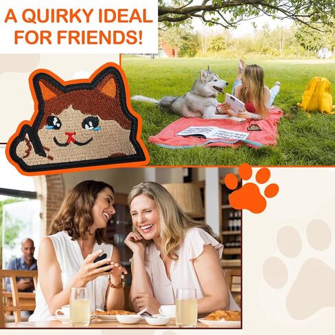 Funny Velcro Patches - Cat Meme Morale Patches Velcro with Hook and Loop Backing for Backpacks, Dog Harnesses, Hats and Jackets in Saudi Arabia