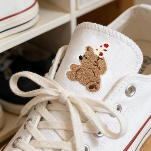 16 Pcs Plush Bear Iron/Sew on Patches, Cute Animal Embroidered Applique for Kids Clothing Repair Decoration DIY Badge Applique Clothes Backpacks Hats Jackets Jeans Dress Bags Sewing Crafts,Etc（Cute） in Saudi Arabia
