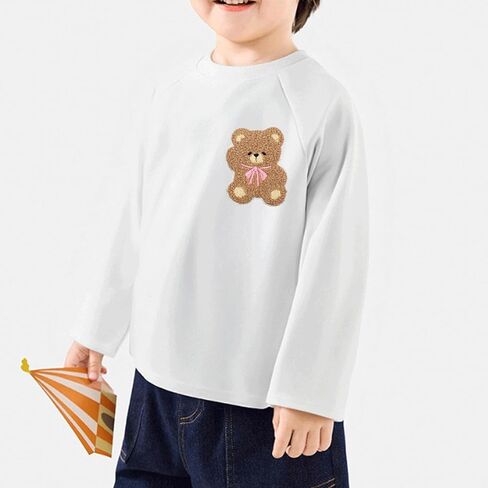16 Pcs Plush Bear Iron/Sew on Patches, Cute Animal Embroidered Applique for Kids Clothing Repair Decoration DIY Badge Applique Clothes Backpacks Hats Jackets Jeans Dress Bags Sewing Crafts,Etc（Cute） in Saudi Arabia