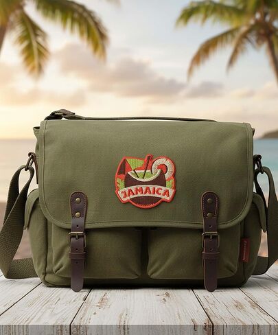 Vagabond Heart Jamaica Iron On Patch - Jackets Backpacks Clothing - Travel Souvenir Badge - Embroidered Coconut Drink Sew On/Iron On Applique for Jeans Hats Bags - Gift for Travelers 2.5 x 2.75 inch in Saudi Arabia