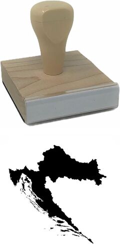 Croatia Country Rubber Stamp, 2 X 2'' Wood Stamp in Saudi Arabia