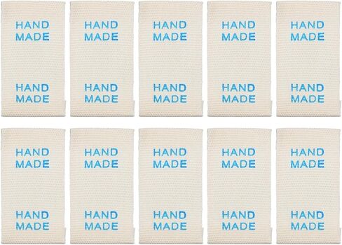 50pcs Handmade with Love Sewing Labels Embroidered Label Tags 1.18" L for Sew on Clothing Garment Blue in Saudi Arabia