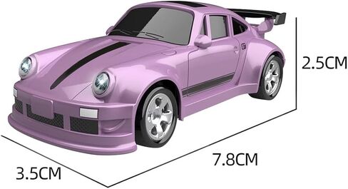 Helixsun Mini RC Drift Car with Charging Cable and Barrier, 1/64 Scale 2.4G 4WD, with Realistic Lighting Effects, Exciting Present for Hobbyists in Saudi Arabia
