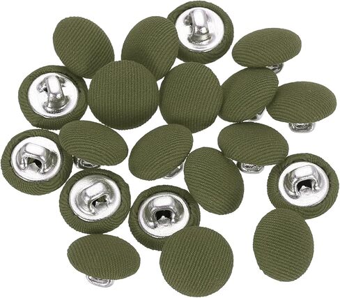 uxcell 20Pcs Fabric Cloth Covered Button, 20mm 32L Metal Shank Round Sewing Buttons Fabric Covered Button for Coat Dress Sweater Hats Crafts Making, Wine Red in Saudi Arabia