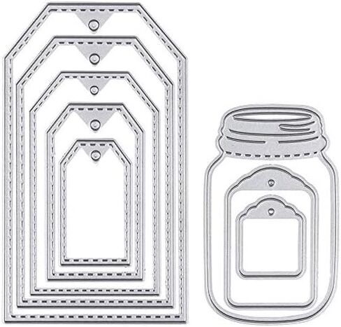 Bookmark Metal Cutting Dies, Bottles Frame Carbon Steel Note Embossing Stencils for DIY Scrapbooking Photo Album Decorative DIY Paper Cards Making Gift, Classic Style Metallic Die Cut in Saudi Arabia