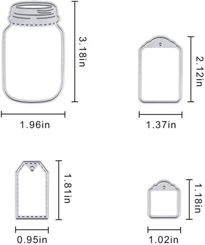Bookmark Metal Cutting Dies, Bottles Frame Carbon Steel Note Embossing Stencils for DIY Scrapbooking Photo Album Decorative DIY Paper Cards Making Gift, Classic Style Metallic Die Cut in Saudi Arabia