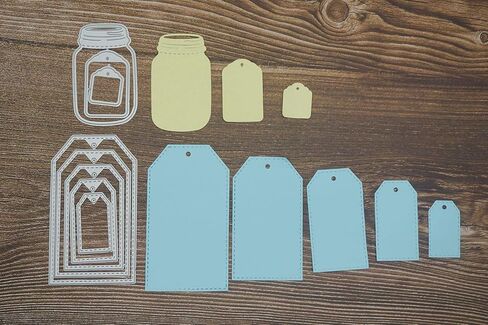 Bookmark Metal Cutting Dies, Bottles Frame Carbon Steel Note Embossing Stencils for DIY Scrapbooking Photo Album Decorative DIY Paper Cards Making Gift, Classic Style Metallic Die Cut in Saudi Arabia