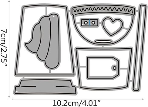 Coffee Cup Die Cut for Card Making, Coffee Cup Metal Cutting Dies Congratulations Die Cuts Happy Birthday Embossing Stencils Template for DIY Scrap-Booking Decor Wedding Birthday Blessing Card in Saudi Arabia