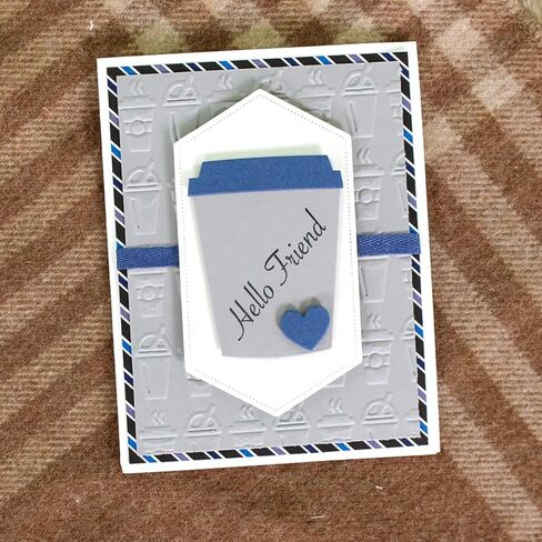 Coffee Cup Die Cut for Card Making, Coffee Cup Metal Cutting Dies Congratulations Die Cuts Happy Birthday Embossing Stencils Template for DIY Scrap-Booking Decor Wedding Birthday Blessing Card in Saudi Arabia
