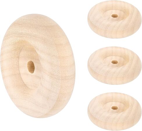 MECCANIXITY Slab Wooden Wheels 2" Dia. 5/8" Thick 1/4" Hole, Flat Unfinished Wood Wheel for DIY Model Cars Trucks, 4pcs in Saudi Arabia
