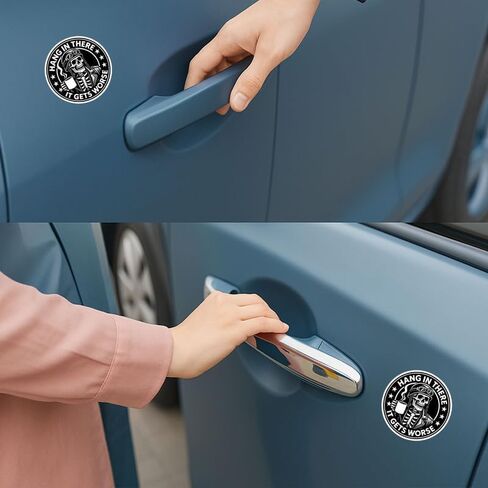 4Pcs(3IN) Hang in There IT GETS Worse Sticker - Hang in There IT GETS Worse Laptop Sticker - Waterproof,UV-Resistant in Saudi Arabia