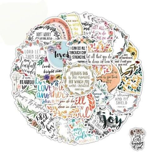 100Pcs Inspirational Quote Stickers for Women Lady Adult, Bible Verse Positive Affirmation Christian Sticker Packs, Waterproof Vinyl Stickers for Laptop Phone Bicycle Skateboard Luggage Scrapbook 5 in Saudi Arabia
