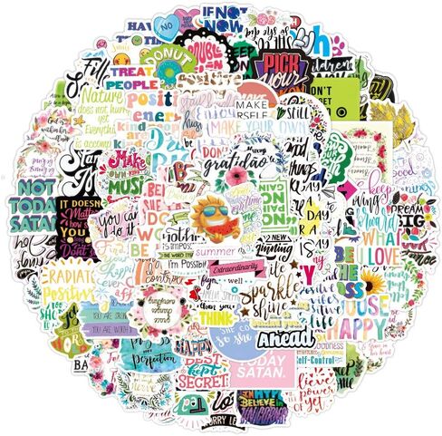 100Pcs Inspirational Quote Stickers for Women Lady Adult, Bible Verse Positive Affirmation Christian Sticker Packs, Waterproof Vinyl Stickers for Laptop Phone Bicycle Skateboard Luggage Scrapbook 5 in Saudi Arabia