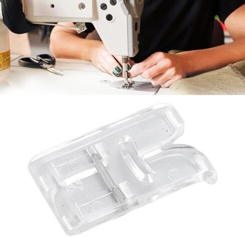 7mm Clear Presser Foot, Universal Sewing Machine Presser Foot Prevent Skipped Stitches for Curved Stitches, Topstitching with ABS Material in Saudi Arabia