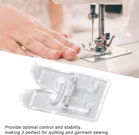 7mm Clear Presser Foot, Universal Sewing Machine Presser Foot Prevent Skipped Stitches for Curved Stitches, Topstitching with ABS Material in Saudi Arabia