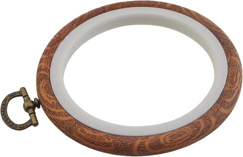 Guifeng 2PCS 4 Inch DIY Crossstitch Round Frame Wood Grain Embroidery Hoop Vintage Ring Set Hand Sewing Specialized Hanging Craft Decorative Ring Natural Wood Color in Saudi Arabia