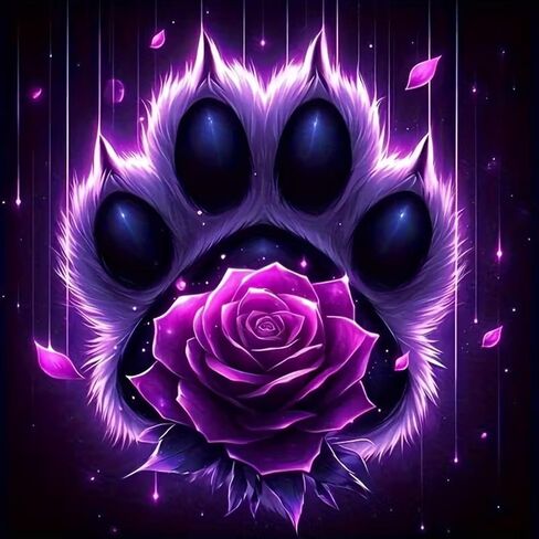 KTHOFCY 5D DIY Purple Rose Diamond Painting Kits for Adults,Purple Rose Floral Full Drill Embroidery Cross Stitch Crystal Rhinestone Paintings Arts Wall Decor Painting Dots Kits 11.8X11.8 inch in Saudi Arabia