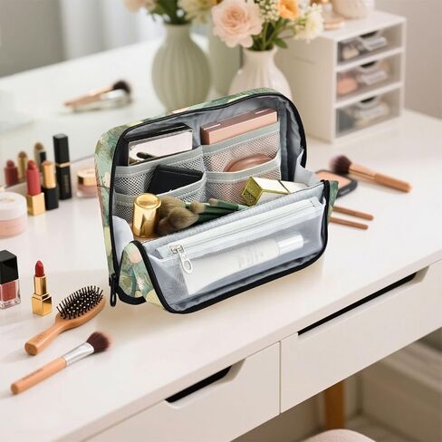 Standing Pencil Case Hippo Lotus Leaf Pouch Big Capacity Pencil Bag with Zipper for Kids Adult Teens,Stationery Organizer Bag School College Office Desk in Saudi Arabia