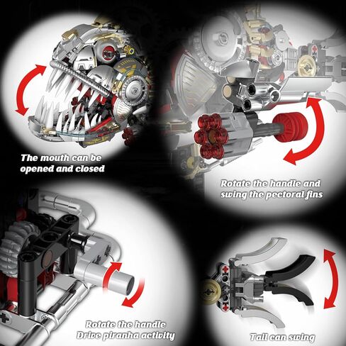 مجموعة مكعبات بناء البيرانا الميكانيكية من GIAT - لعبة مجموعة STEM للأطفال والكبار، مجموعة ديكور المنزل/المكتب، هدايا عيد ميلاد للمراهقين من سن 8 إلى 14 عامًا للأولاد والبنات (1019 قطعة) in Kuwait
