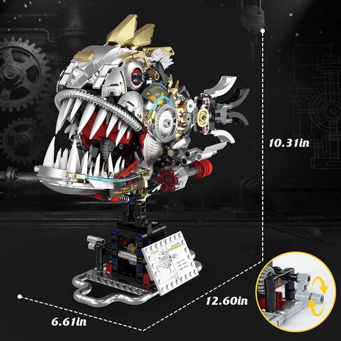 مجموعة مكعبات بناء البيرانا الميكانيكية من GIAT - لعبة مجموعة STEM للأطفال والكبار، مجموعة ديكور المنزل/المكتب، هدايا عيد ميلاد للمراهقين من سن 8 إلى 14 عامًا للأولاد والبنات (1019 قطعة) in Kuwait