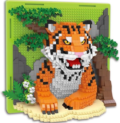 Easter Bunny 3D Wall Art Micro Mini Building Blocks Set, Cute Animal Rabbit Decor with Easter Eggs & Flowers, No Compatible with Lego, Gift Idea for Adults, STEM Toy for Boys Girls 14+ (1436 PCS) in Saudi Arabia