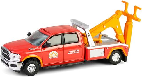 2022 3500 Dually Wrecker Tow Truck Ignition Towing Co. Red and Orange Dually Drivers Series 16 1/64 Diecast Model Car by Greenlight 46160E in Saudi Arabia