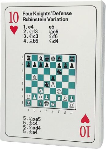 4 Pack Mix - Chess Opening Strategy Cards: 4x52 Playing Cards with Classic Tactics for Training and Coaching, Fun and Educational, for Students, Beginners and Coaches in Saudi Arabia