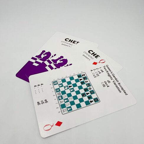 4 Pack Mix - Chess Opening Strategy Cards: 4x52 Playing Cards with Classic Tactics for Training and Coaching, Fun and Educational, for Students, Beginners and Coaches in Saudi Arabia