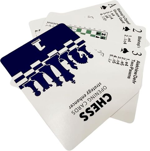 4 Pack Mix - Chess Opening Strategy Cards: 4x52 Playing Cards with Classic Tactics for Training and Coaching, Fun and Educational, for Students, Beginners and Coaches in Saudi Arabia