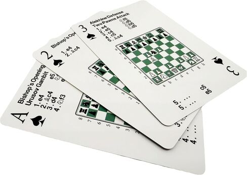 4 Pack Mix - Chess Opening Strategy Cards: 4x52 Playing Cards with Classic Tactics for Training and Coaching, Fun and Educational, for Students, Beginners and Coaches in Saudi Arabia
