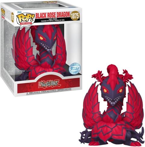 Funko Pop Deluxe Animation - Yu-Gi-Oh! Black Rose Dragon #1875 | Black Pink Dragon Vinyl Figure | Special Edition with Display Base | Great for Anime Fans and Collectors in Saudi Arabia