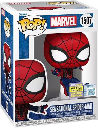 POP Sensational Spider-Man Funko 2025 Summer Convention Limited Edition 1507 (مع حماية بلاستيكية) in Saudi Arabia