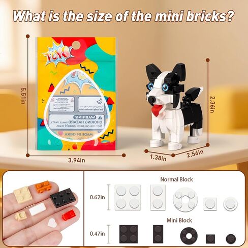 HIGH GODO 9pack Party Favors Mini Dogs Building Set, Adorable Animals Building Set for Goodie Bags Stuffers, Party Favors Birthday Gift for Teens 14+ (1002PCS) in Saudi Arabia
