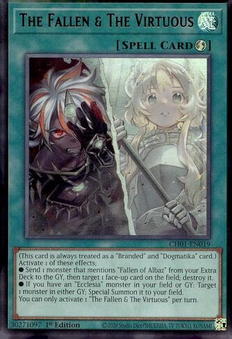 The Fallen & The Virtuous - CH01-EN019 - Ultra Rare - 1st Edition in Saudi Arabia