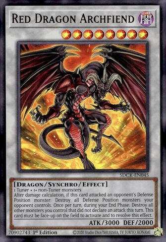 Red Dragon Archfiend - SDCK-EN045 - Ultra Rare - 1st Edition in Saudi Arabia
