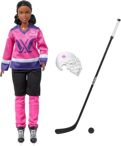Barbie Tim Hortons PWHL 2025 Fashion Doll in Pink - Includes Hockey Stick, Puck, and Helmet in Saudi Arabia