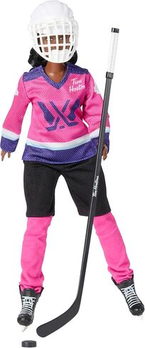 Barbie Tim Hortons PWHL 2025 Fashion Doll in Pink - Includes Hockey Stick, Puck, and Helmet in Saudi Arabia