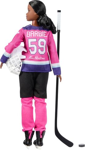 Barbie Tim Hortons PWHL 2025 Fashion Doll in Pink - Includes Hockey Stick, Puck, and Helmet in Saudi Arabia
