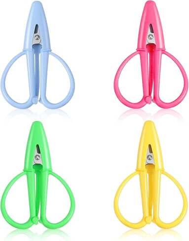 4 Pcs Crafting Scissors for Fabric Cutting, Ymapinc Sharp Needlepoint Scissors, All-Purpose Detail Fabric Shears, Small Embroidery Scissor for DIY, Travel Sewing Knitting Crochet Scissor with Cover in Saudi Arabia
