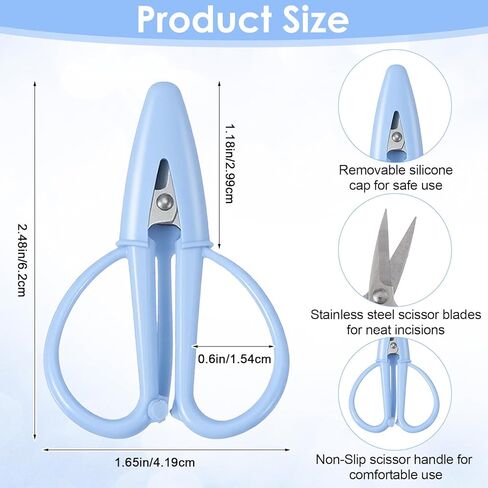 4 Pcs Crafting Scissors for Fabric Cutting, Ymapinc Sharp Needlepoint Scissors, All-Purpose Detail Fabric Shears, Small Embroidery Scissor for DIY, Travel Sewing Knitting Crochet Scissor with Cover in Saudi Arabia