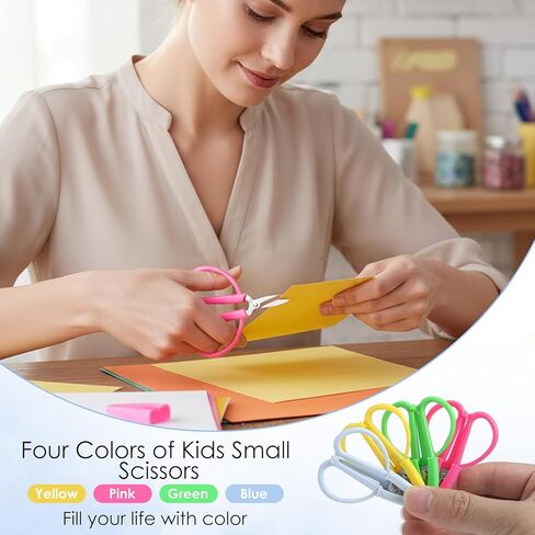 4 Pcs Crafting Scissors for Fabric Cutting, Ymapinc Sharp Needlepoint Scissors, All-Purpose Detail Fabric Shears, Small Embroidery Scissor for DIY, Travel Sewing Knitting Crochet Scissor with Cover in Saudi Arabia
