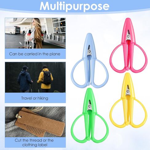 4 Pcs Crafting Scissors for Fabric Cutting, Ymapinc Sharp Needlepoint Scissors, All-Purpose Detail Fabric Shears, Small Embroidery Scissor for DIY, Travel Sewing Knitting Crochet Scissor with Cover in Saudi Arabia