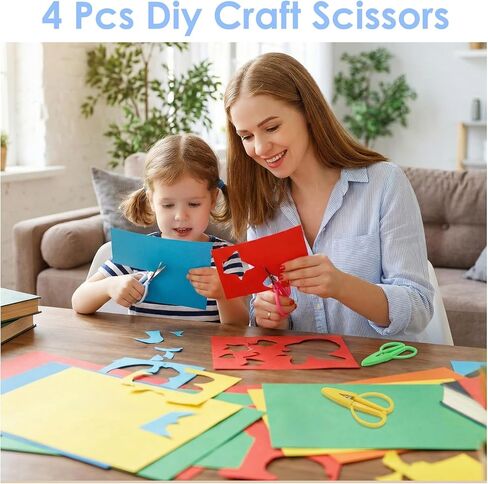 4 Pcs Crafting Scissors for Fabric Cutting, Ymapinc Sharp Needlepoint Scissors, All-Purpose Detail Fabric Shears, Small Embroidery Scissor for DIY, Travel Sewing Knitting Crochet Scissor with Cover in Saudi Arabia