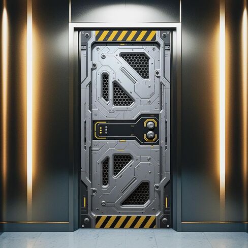Outer Space Door Cover Galaxy Alien Theme Door Decoration Spaceship Indoor Backdrop Space Party Supplies Decor Space Station Studio Photo booth Props Spaceship Hatch Wall Decor for Boys Bedroom in Saudi Arabia