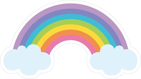 50Pcs Rainbow Vinyl Stickers - 3.5 x 2 Inch Waterproof Rainbow Stickers for Birthday Party Favors School Classroom Goodie Bags Notebooks (Colorful) in Saudi Arabia