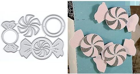 Patchwork Candys Metal Cutting Dies for Card Making, Paper Embossing Die Cuts Kit Templates Supplies, Photo Frame Album DIY Scrapbooking Stencils Sets in Saudi Arabia
