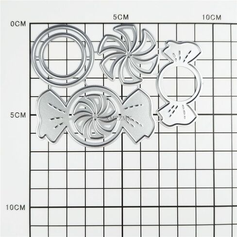 Patchwork Candys Metal Cutting Dies for Card Making, Paper Embossing Die Cuts Kit Templates Supplies, Photo Frame Album DIY Scrapbooking Stencils Sets in Saudi Arabia